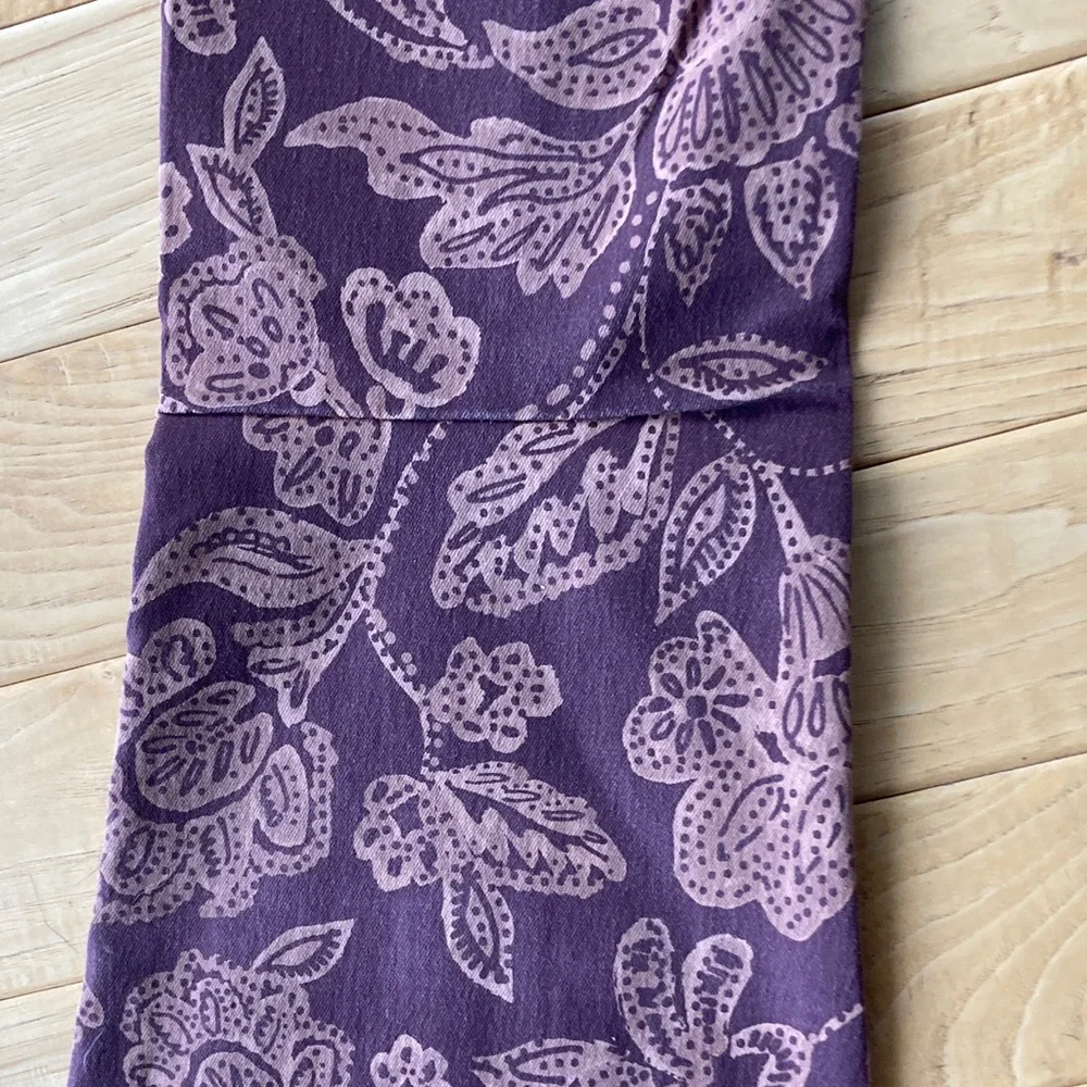 We The Free Mauve Floral Patterned Pull On Flare Jeans - Picture 5 of 5